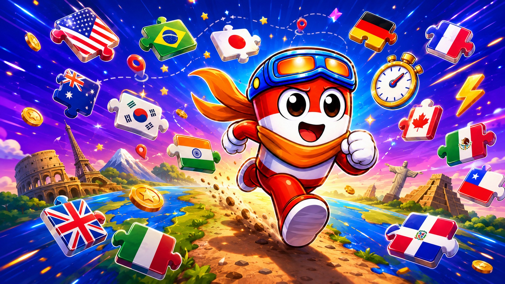 Flag Dash gameplay key art