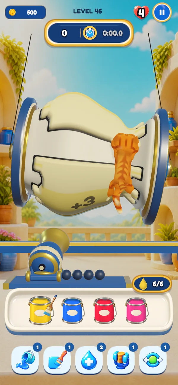 A ginger cat clinging to a spinning Chromaroll drum